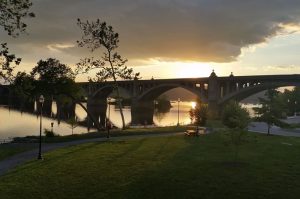 Columbia Bridge at sunset